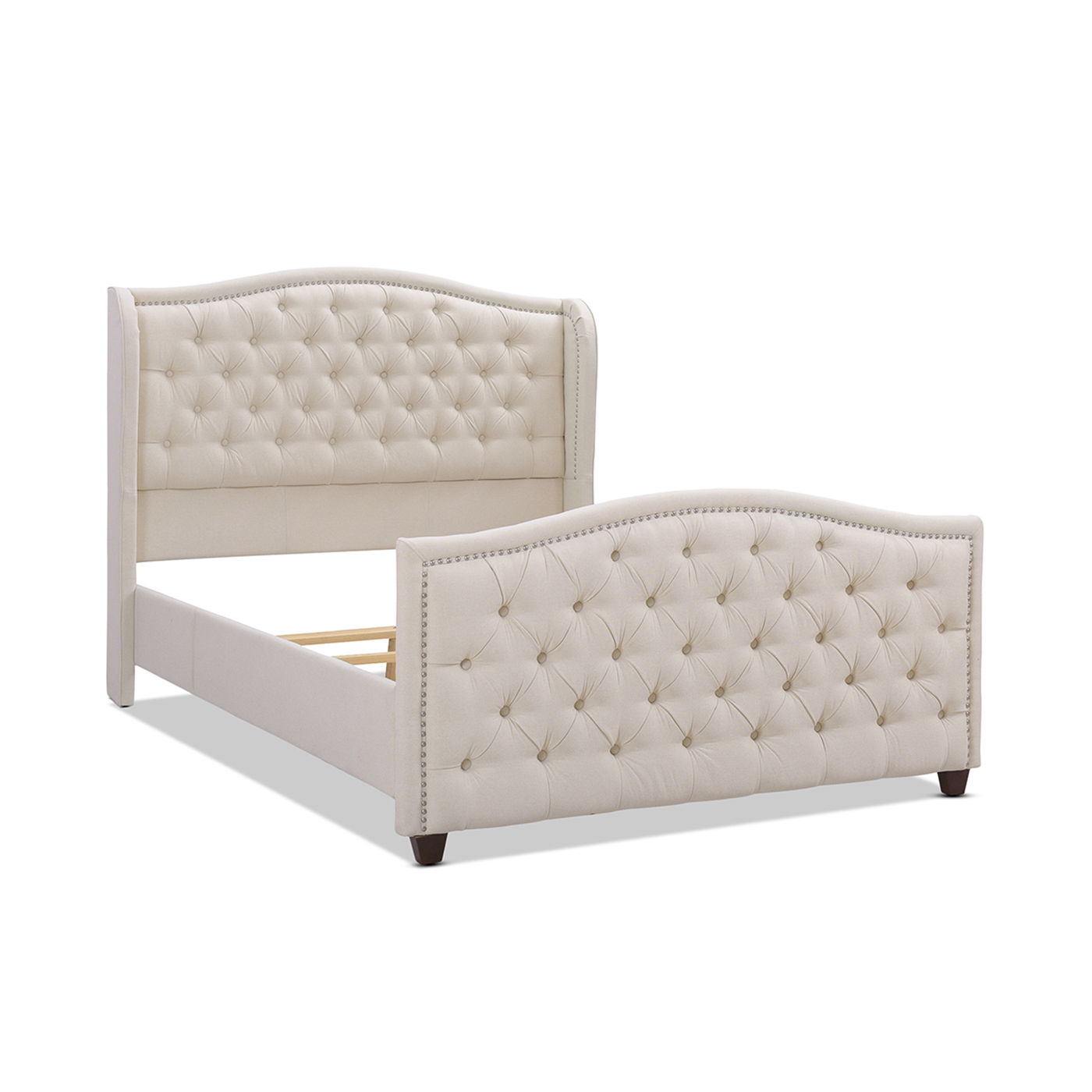 Marcella - Upholstered Shelter Headboard Bed Set - The Sleep Loft - Online Mattress Showroom NYC