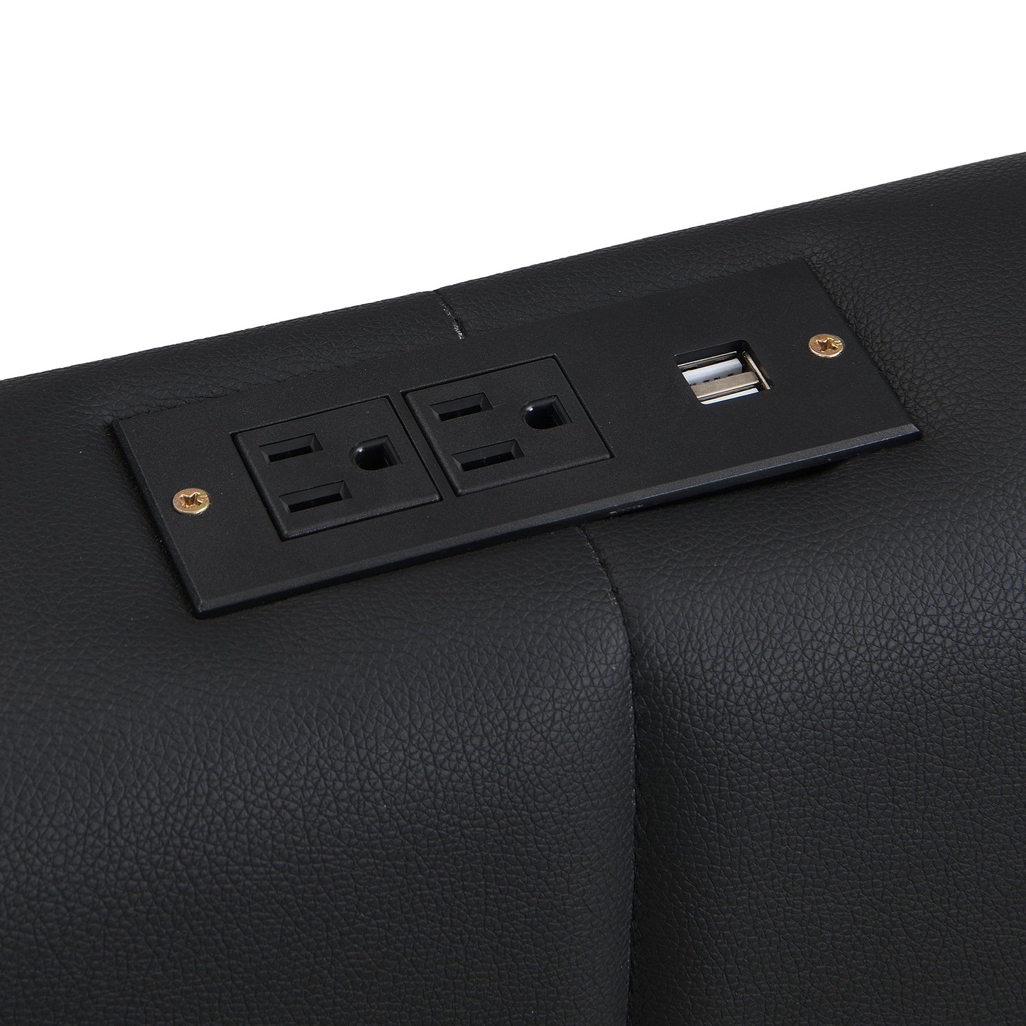 Upholstered Bed With Hydraulic Storage System And LED Light, With Sockets And USB Ports - The Sleep Loft - Online Mattress Showroom NYC