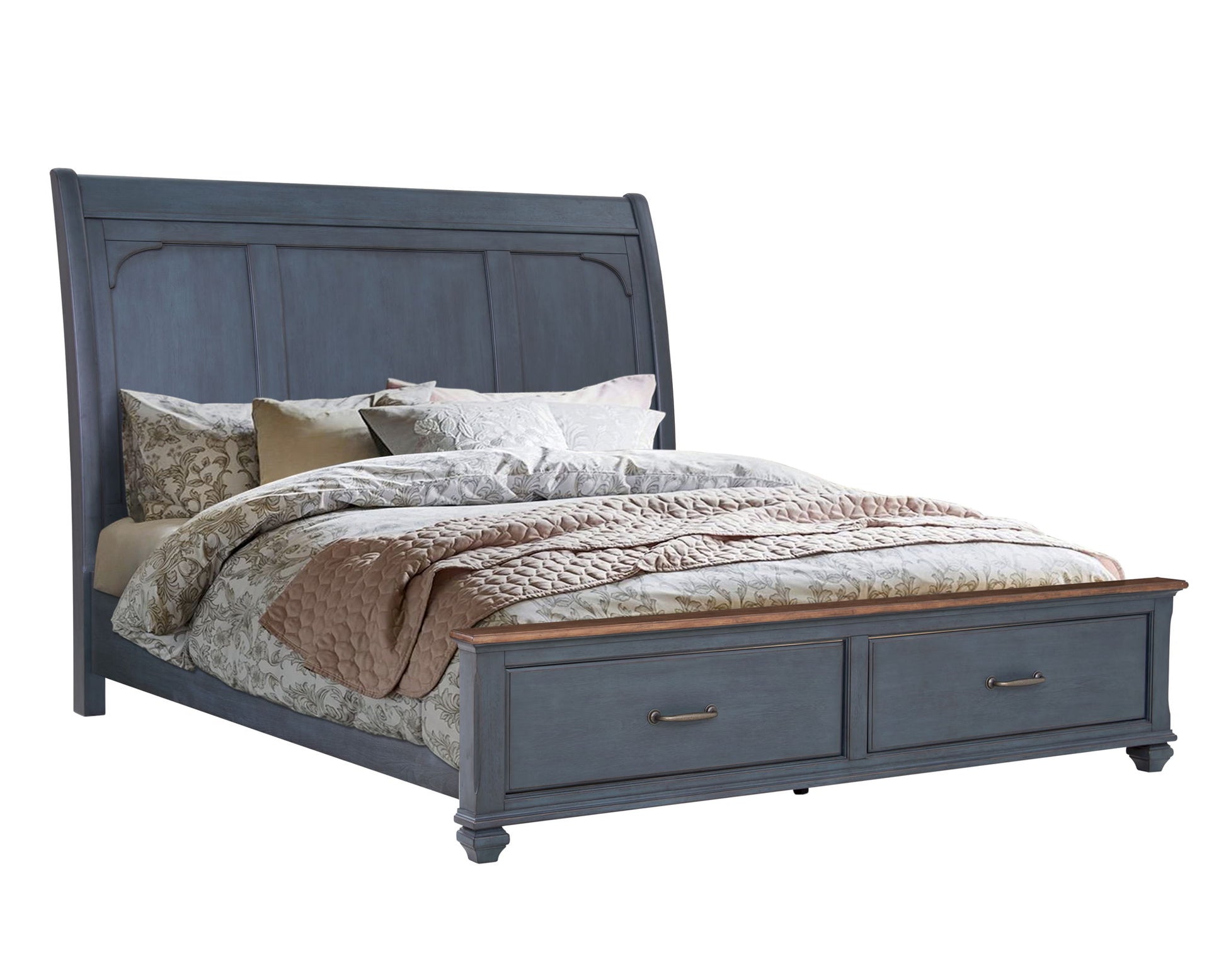 Sleigh Bed & USB Ports - The Sleep Loft - Online Mattress Showroom NYC