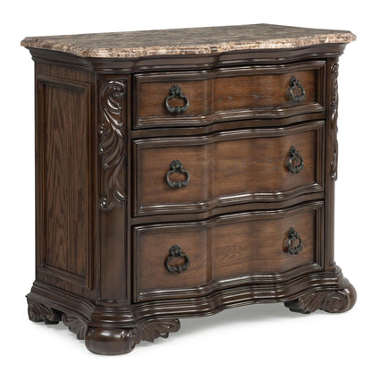 Nightstand, 3 Drawers - Brown / Coffee - The Sleep Loft - Online Mattress Showroom NYC