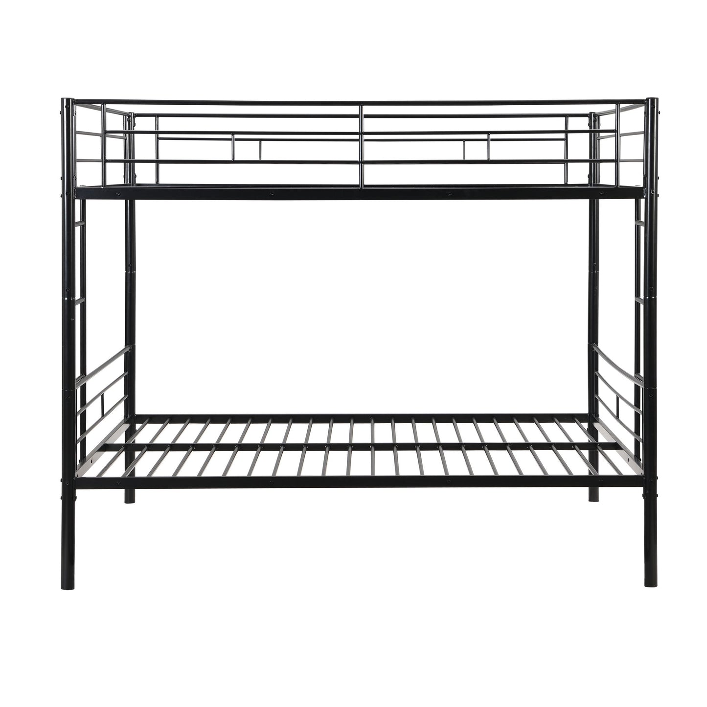 Modern Metal Bunk Bed, Full Over Full, No Box Spring Needed - Black - The Sleep Loft - Online Mattress Showroom NYC