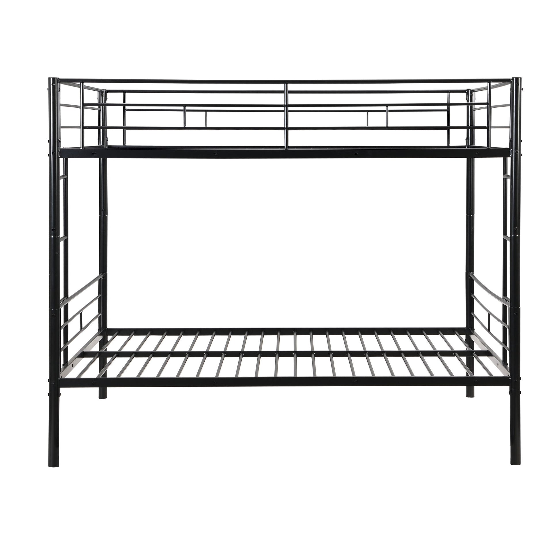 Modern Metal Bunk Bed, Full Over Full, No Box Spring Needed - Black - The Sleep Loft - Online Mattress Showroom NYC