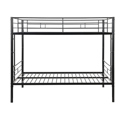 Modern Metal Bunk Bed, Full Over Full, No Box Spring Needed - Black - The Sleep Loft - Online Mattress Showroom NYC