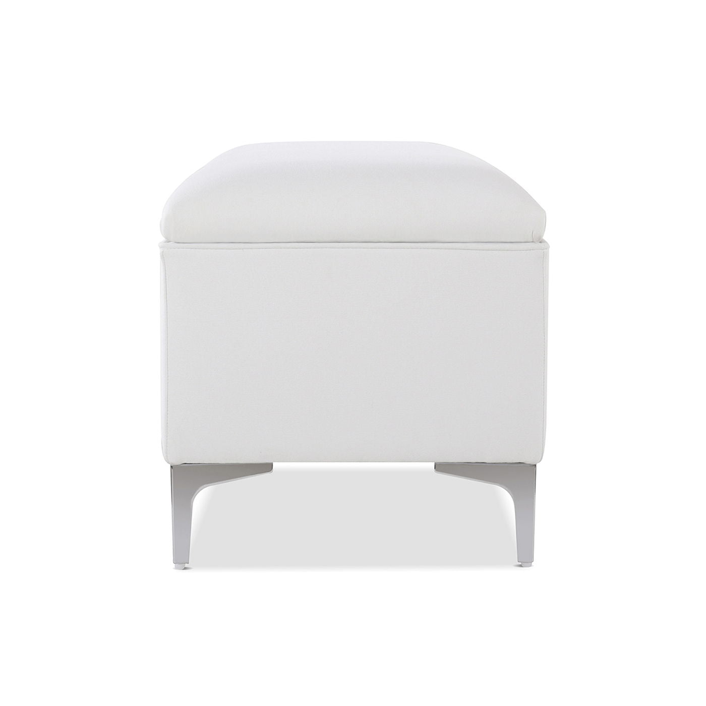 Madelyn - Modern Storage Bench - Bright White Dye - The Sleep Loft - Online Mattress Showroom NYC