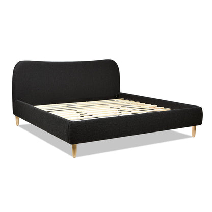 Roman - Curved Headboard Upholstered Platform Bed - The Sleep Loft - Online Mattress Showroom NYC