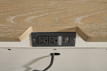 Shaybrock - Two Drawer Night Stand - Antique White / Brown