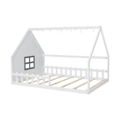 House Bed With Window And Fence - The Sleep Loft - Online Mattress Showroom NYC