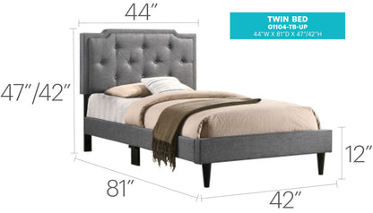 Button Tufted Bed Charming For Cozy Spaces - The Sleep Loft - Online Mattress Showroom NYC