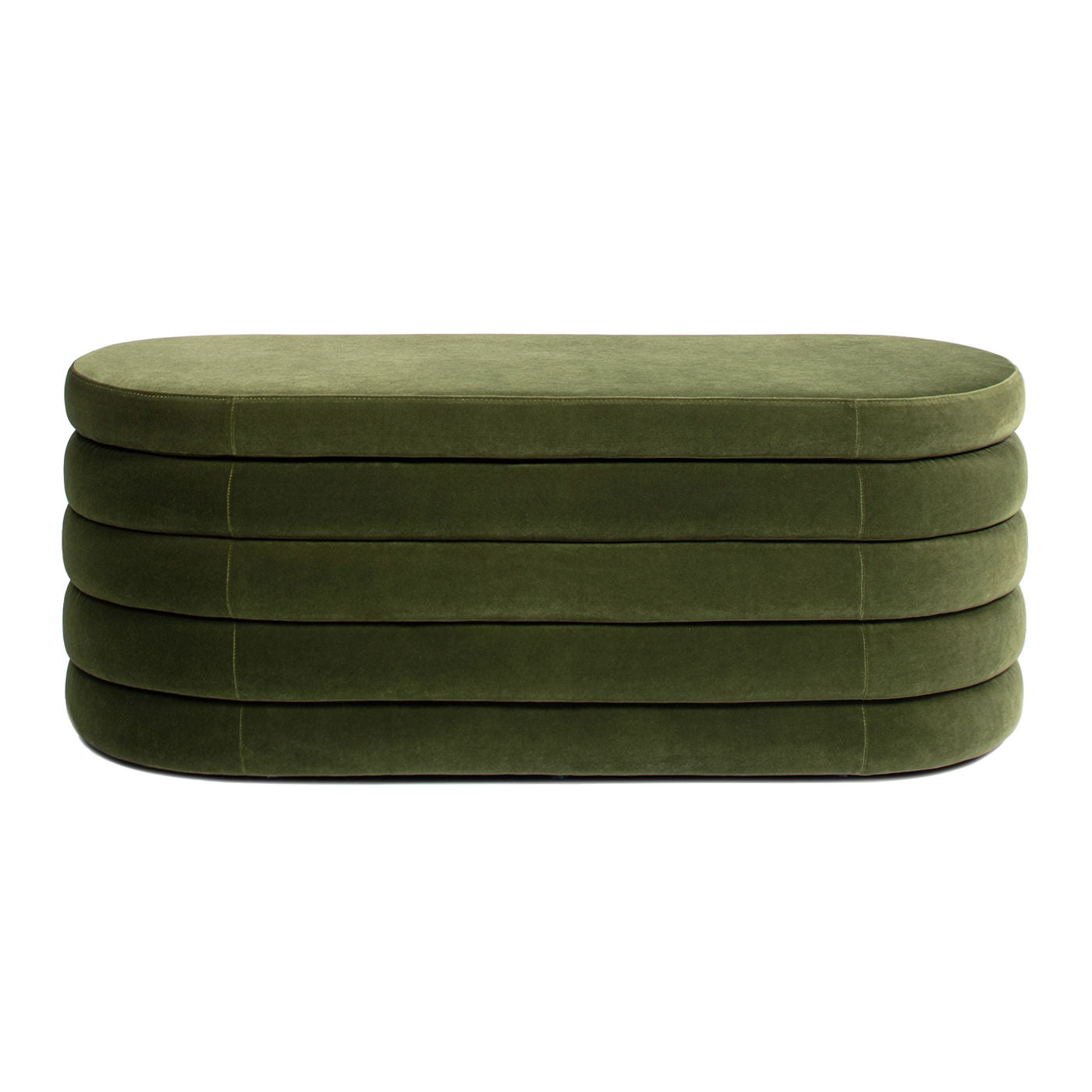 Fuji - Upholstered Oval Storage Bench - The Sleep Loft - Online Mattress Showroom NYC
