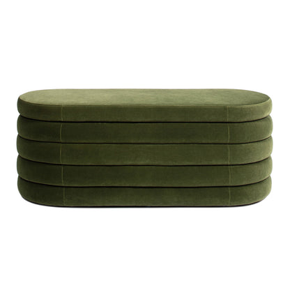 Fuji - Upholstered Oval Storage Bench - The Sleep Loft - Online Mattress Showroom NYC