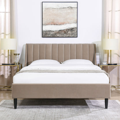 Aspen - Vertical Tufted Modern Headboard Platform Bed Set - The Sleep Loft - Online Mattress Showroom NYC