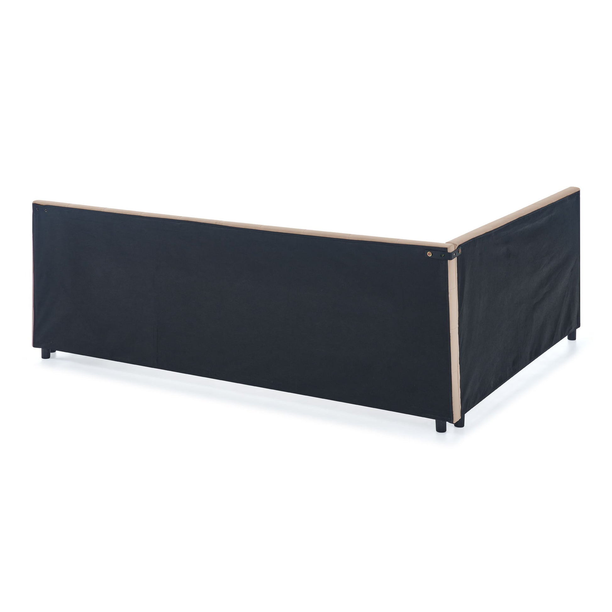 Mid-Century Storage Upholstered Tufted Bed Frame With Backrest And Armrests - The Sleep Loft - Online Mattress Showroom NYC