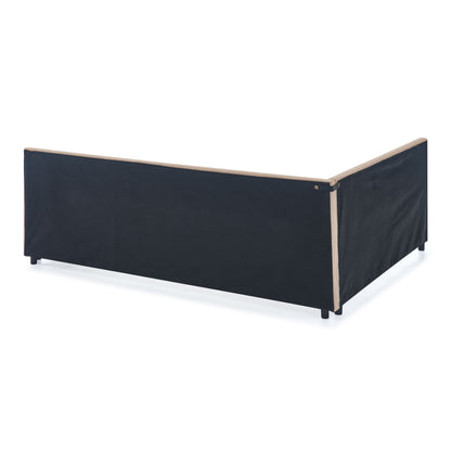 Mid-Century Storage Upholstered Tufted Bed Frame With Backrest And Armrests - The Sleep Loft - Online Mattress Showroom NYC