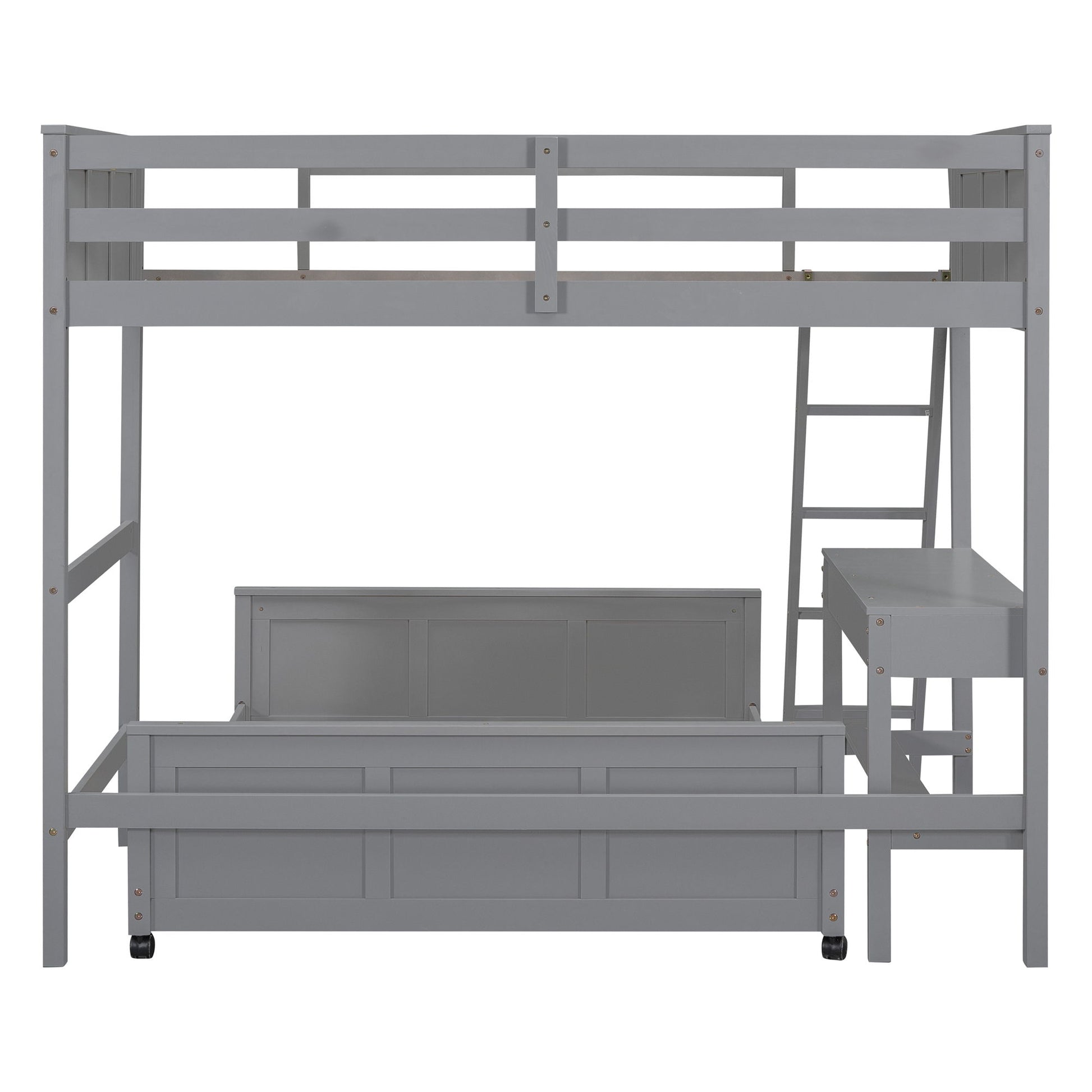 Full Over Full Bunk Bed With Desk - The Sleep Loft - Online Mattress Showroom NYC