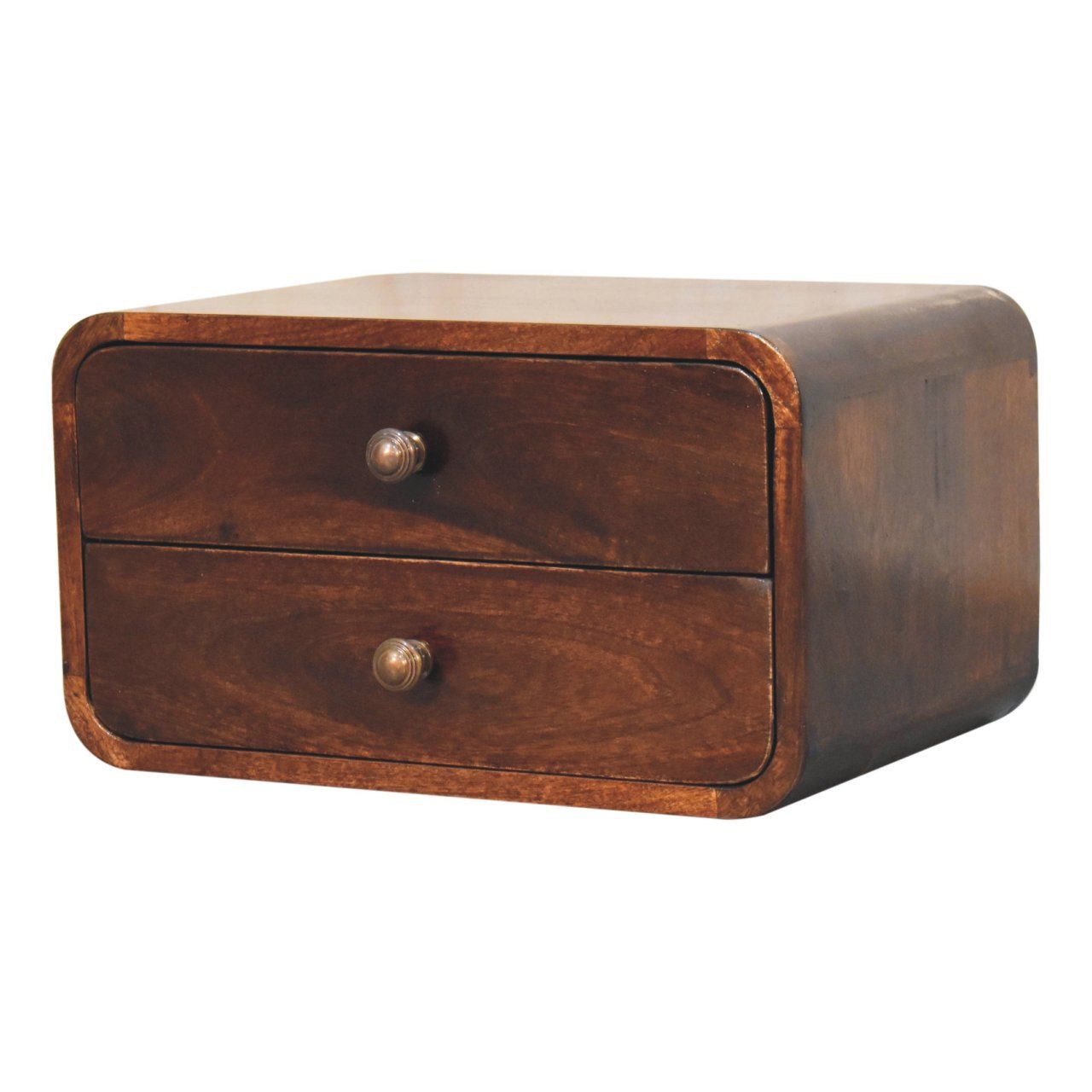 Curved Wall Mounted Bedside Nightstand - The Sleep Loft - Online Mattress Showroom NYC