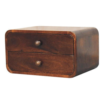 Curved Wall Mounted Bedside Nightstand - The Sleep Loft - Online Mattress Showroom NYC