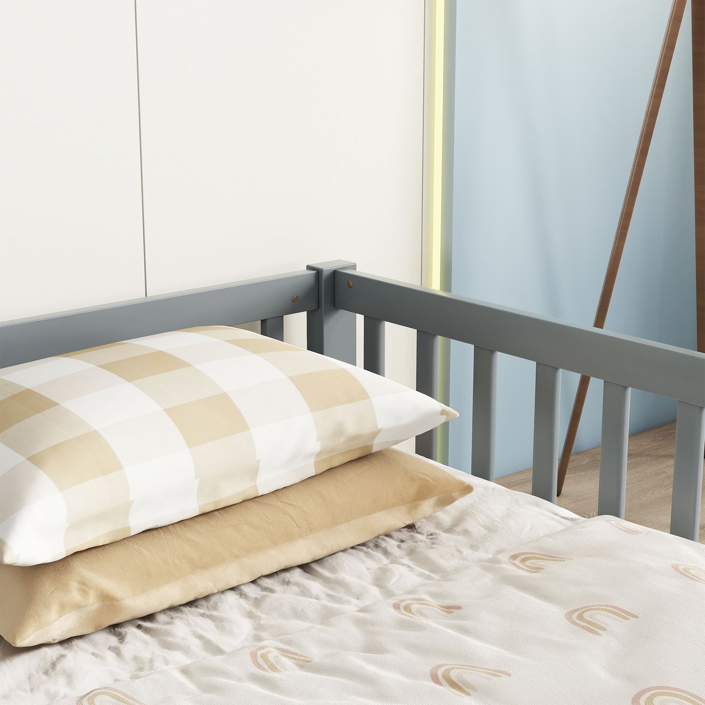 Double Floor Bed With Fence, Guardrails, Without Door - The Sleep Loft - Online Mattress Showroom NYC