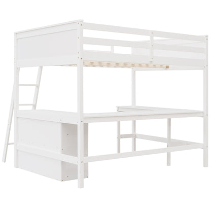 Loft Bed With Shelves With Desk - The Sleep Loft - Online Mattress Showroom NYC