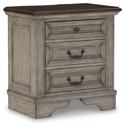 Lodenbay - Three Drawer Night Stand - Antique Gray - The Sleep Loft - Online Mattress Showroom NYC