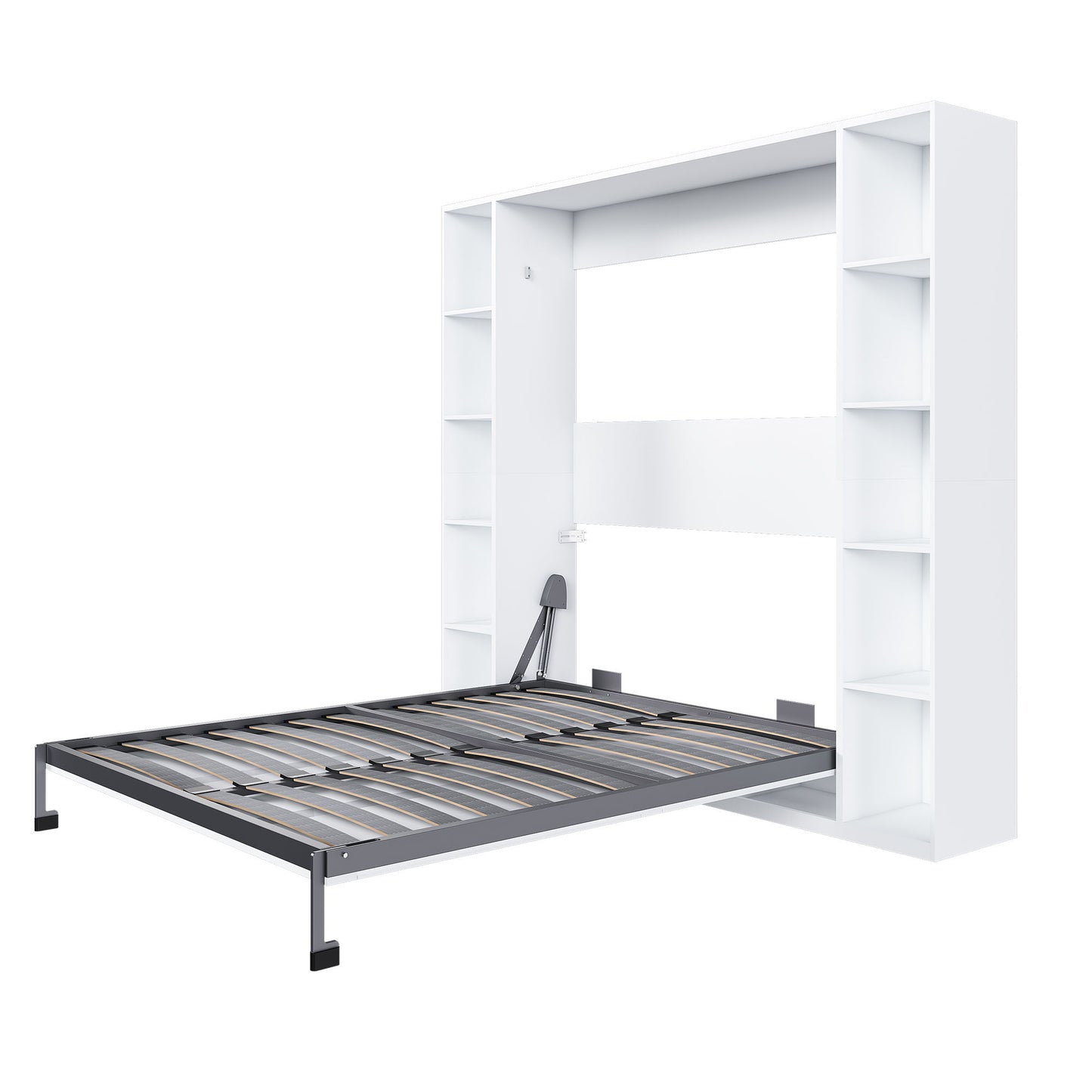 Queen Murphy Bed With Storage Cabinet - White - The Sleep Loft - Online Mattress Showroom NYC