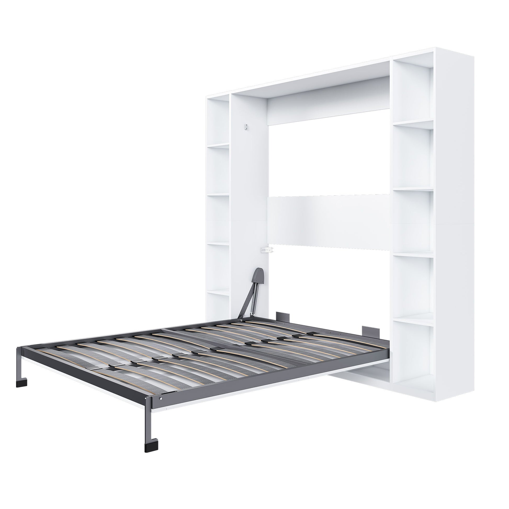 Queen Murphy Bed With Storage Cabinet - White - The Sleep Loft - Online Mattress Showroom NYC