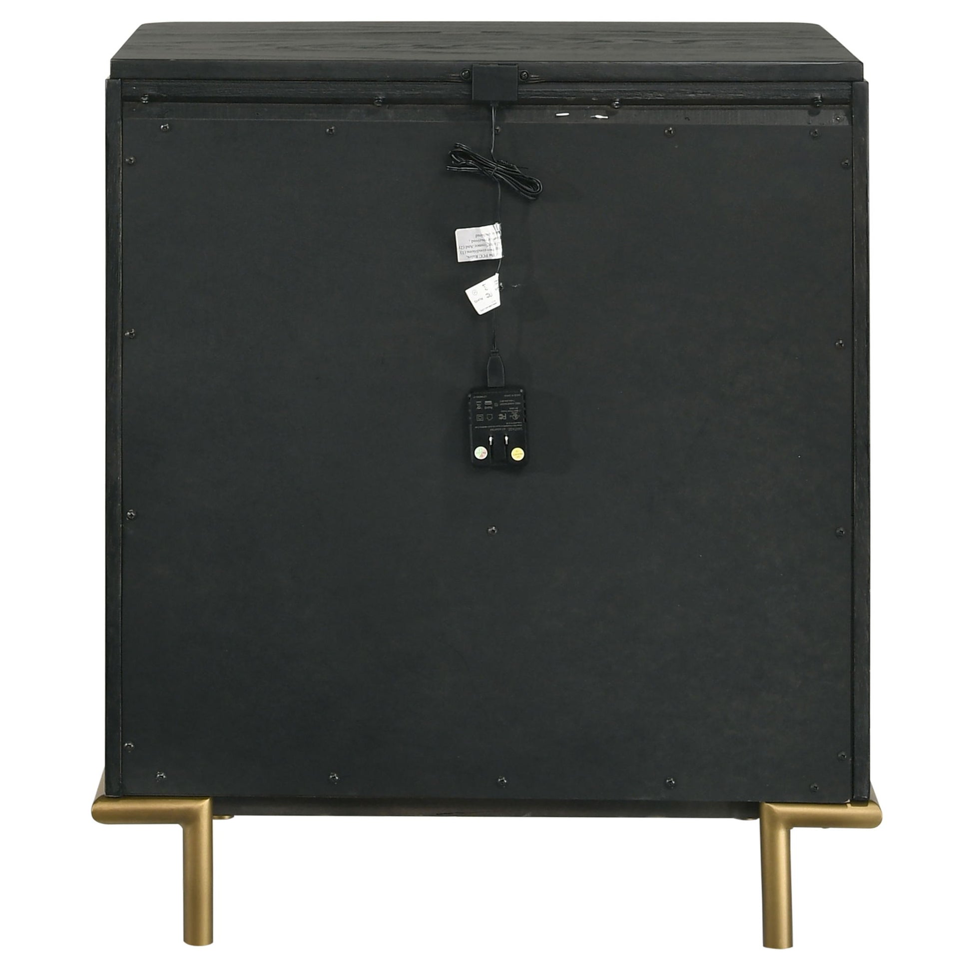 Anser - 3 Drawer Nightstand - Black - The Sleep Loft - Online Mattress Showroom NYC