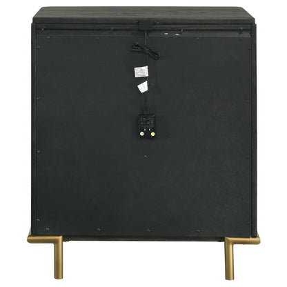 Anser - 3 Drawer Nightstand - Black - The Sleep Loft - Online Mattress Showroom NYC