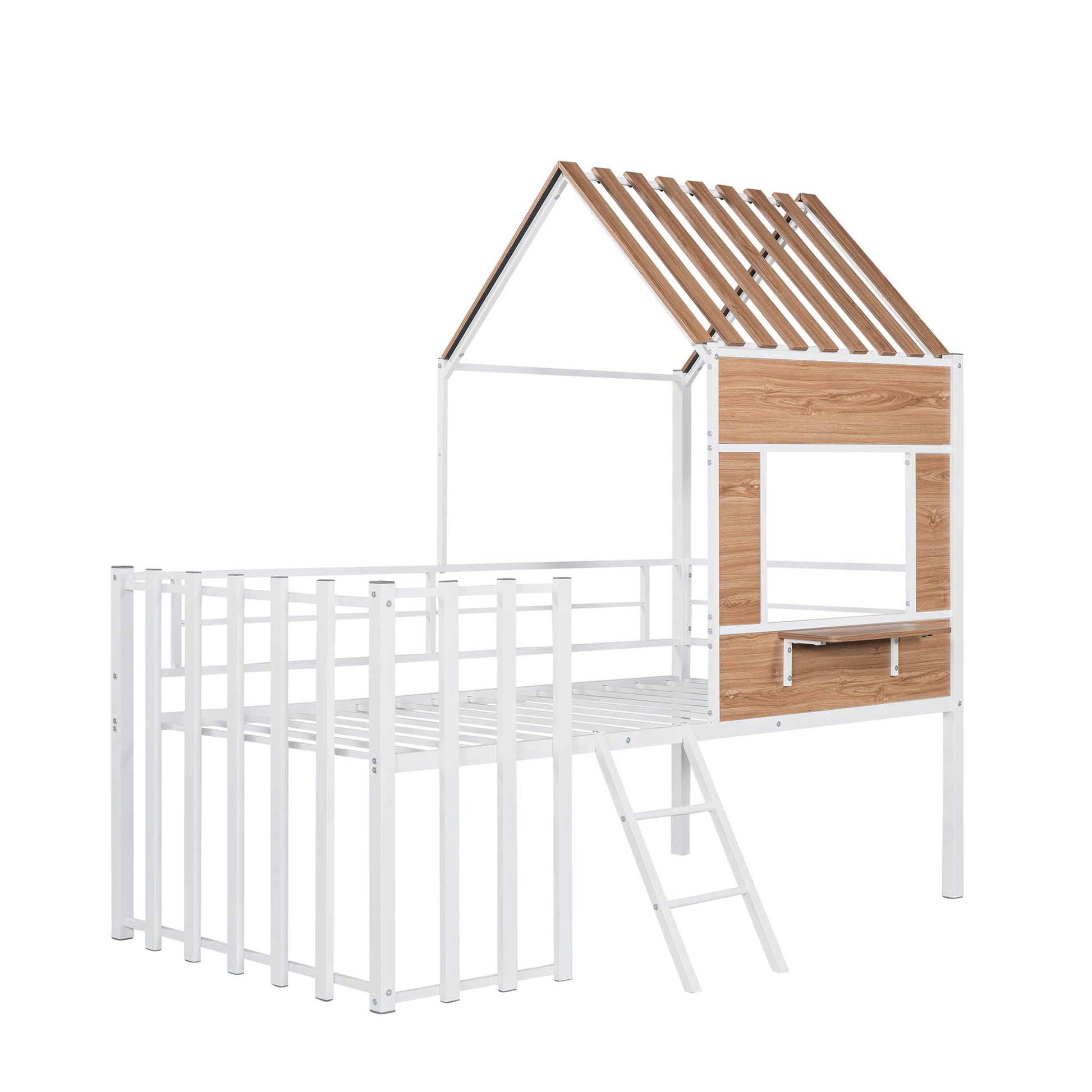 Loft Bed With Roof, Window, Guardrail, Ladder - The Sleep Loft - Online Mattress Showroom NYC