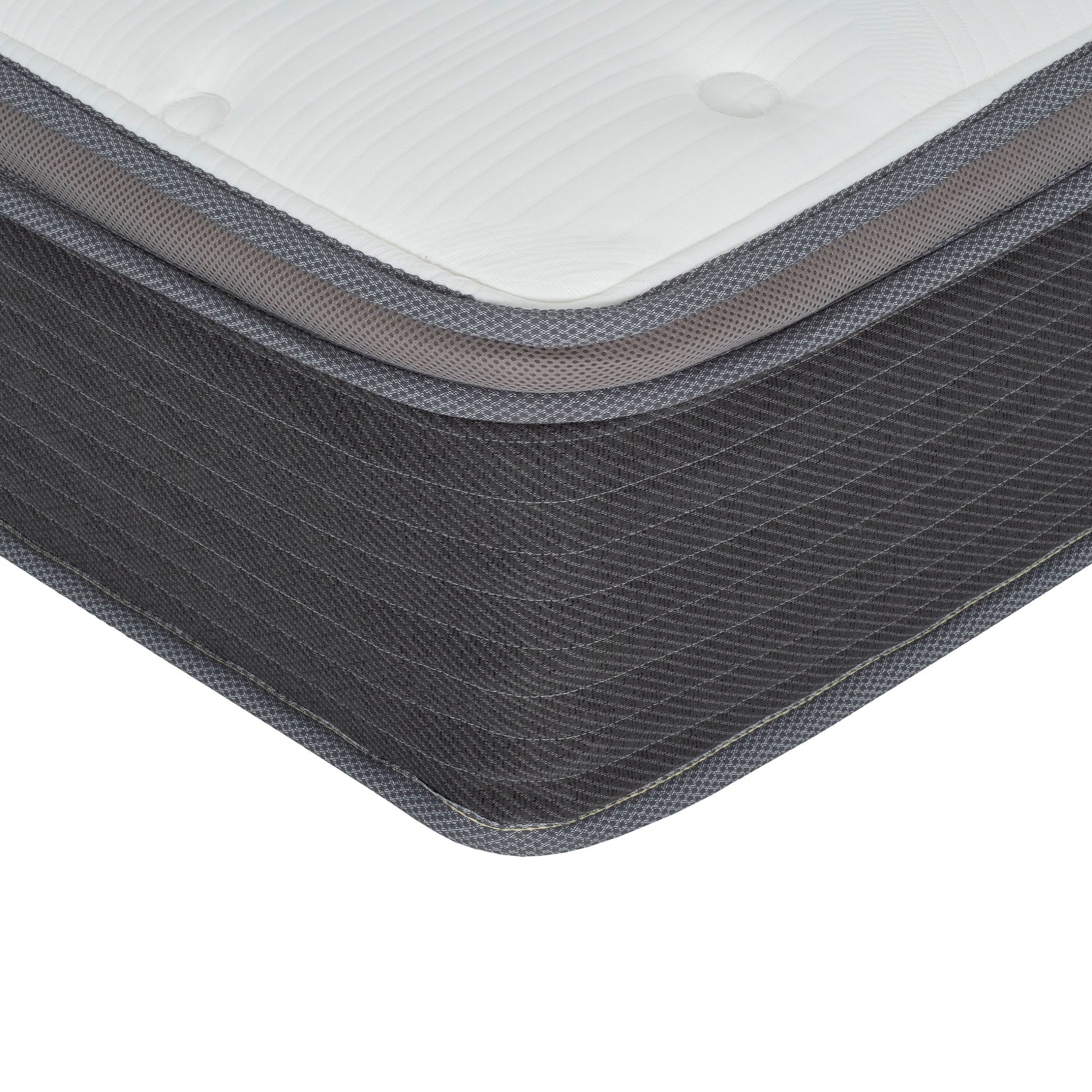 12'' Queen Size Hybrid Mattress In A Box, Plush Gel Memory Foam Mattress Top With Pocket Coil Base - Gray / White - The Sleep Loft - Online Mattress Showroom NYC