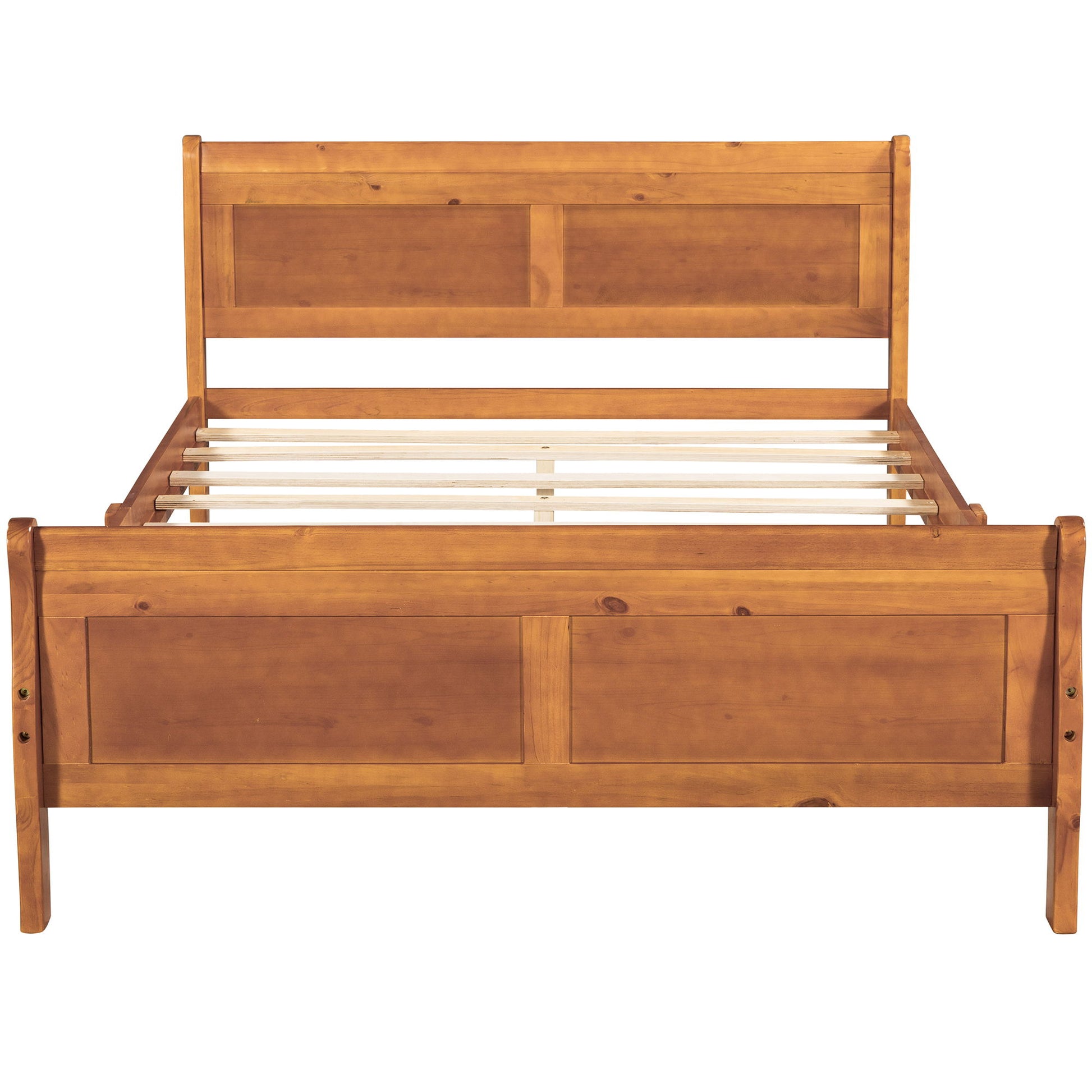 Platform Bed Frame Mattress Foundation Sleigh Bed With Headboard / Footboard / Wood Slat Suppor - The Sleep Loft - Online Mattress Showroom NYC