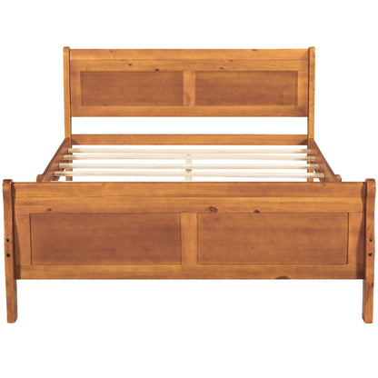 Platform Bed Frame Mattress Foundation Sleigh Bed With Headboard / Footboard / Wood Slat Suppor - The Sleep Loft - Online Mattress Showroom NYC