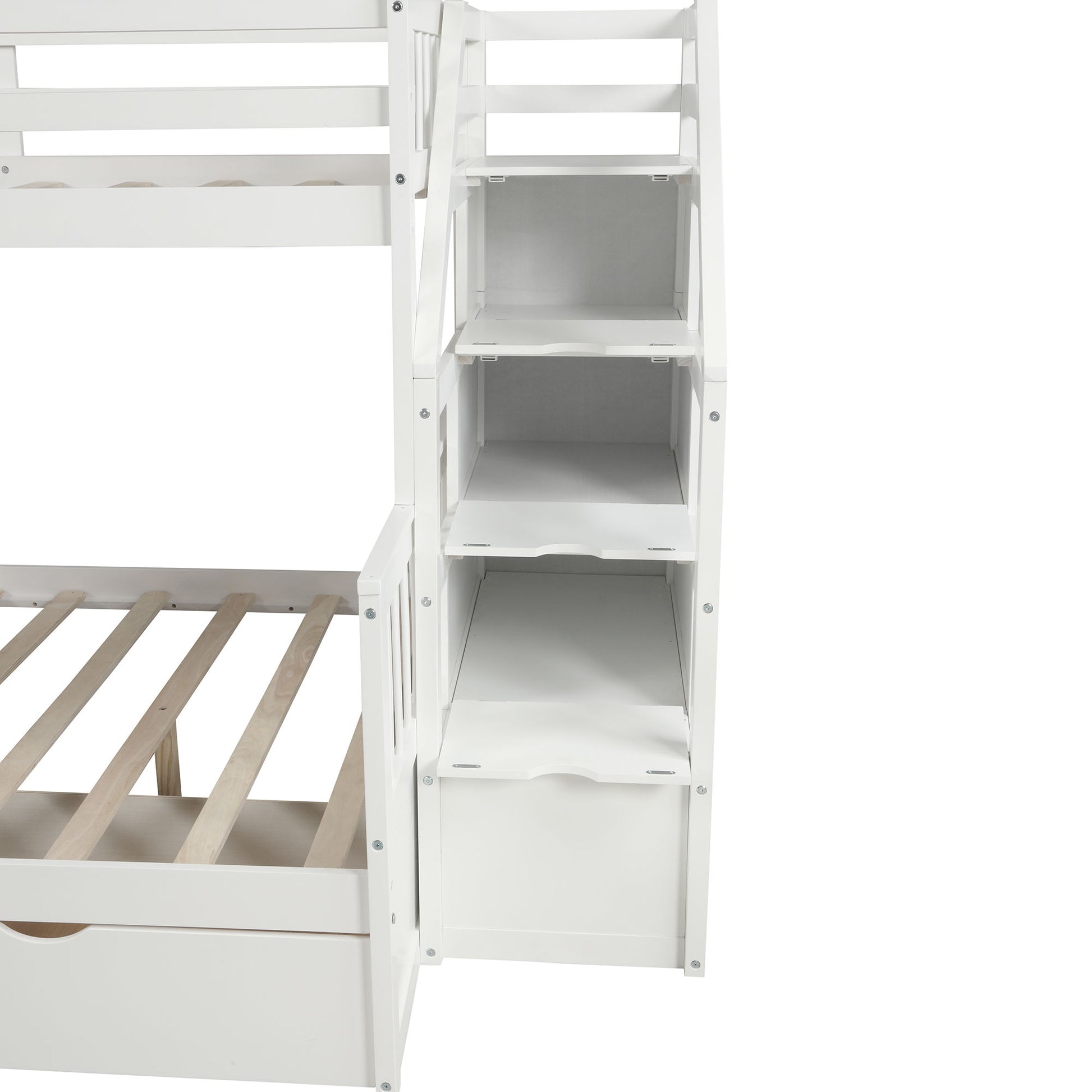 Bunk Bed With Storage Staircase, Slide, Desk, Drawers, And Shelves - The Sleep Loft - Online Mattress Showroom NYC