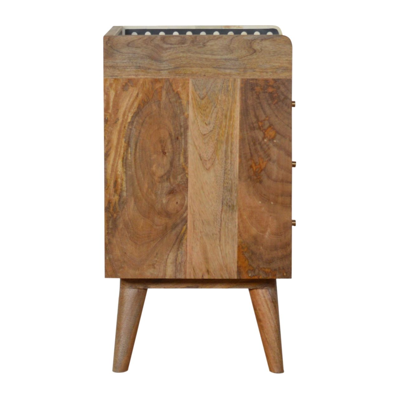 Inlay Bone Gallery Back Nightstand - Brown - The Sleep Loft - Online Mattress Showroom NYC
