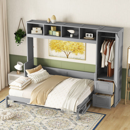 Murphy Wall Bed With Closet And Drawers - The Sleep Loft - Online Mattress Showroom NYC