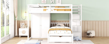 Bunk Bed With Wardrobe, Drawers - The Sleep Loft - Online Mattress Showroom NYC
