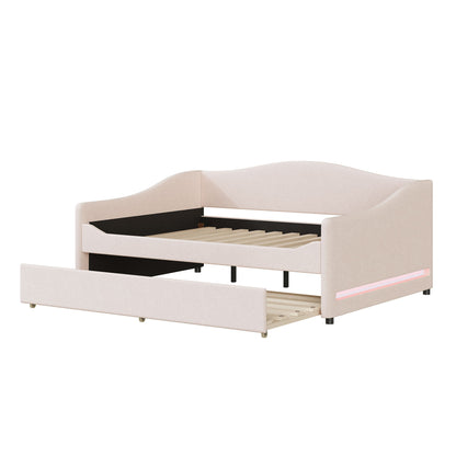 Upholstered Daybed With Light And Trundle - The Sleep Loft - Online Mattress Showroom NYC