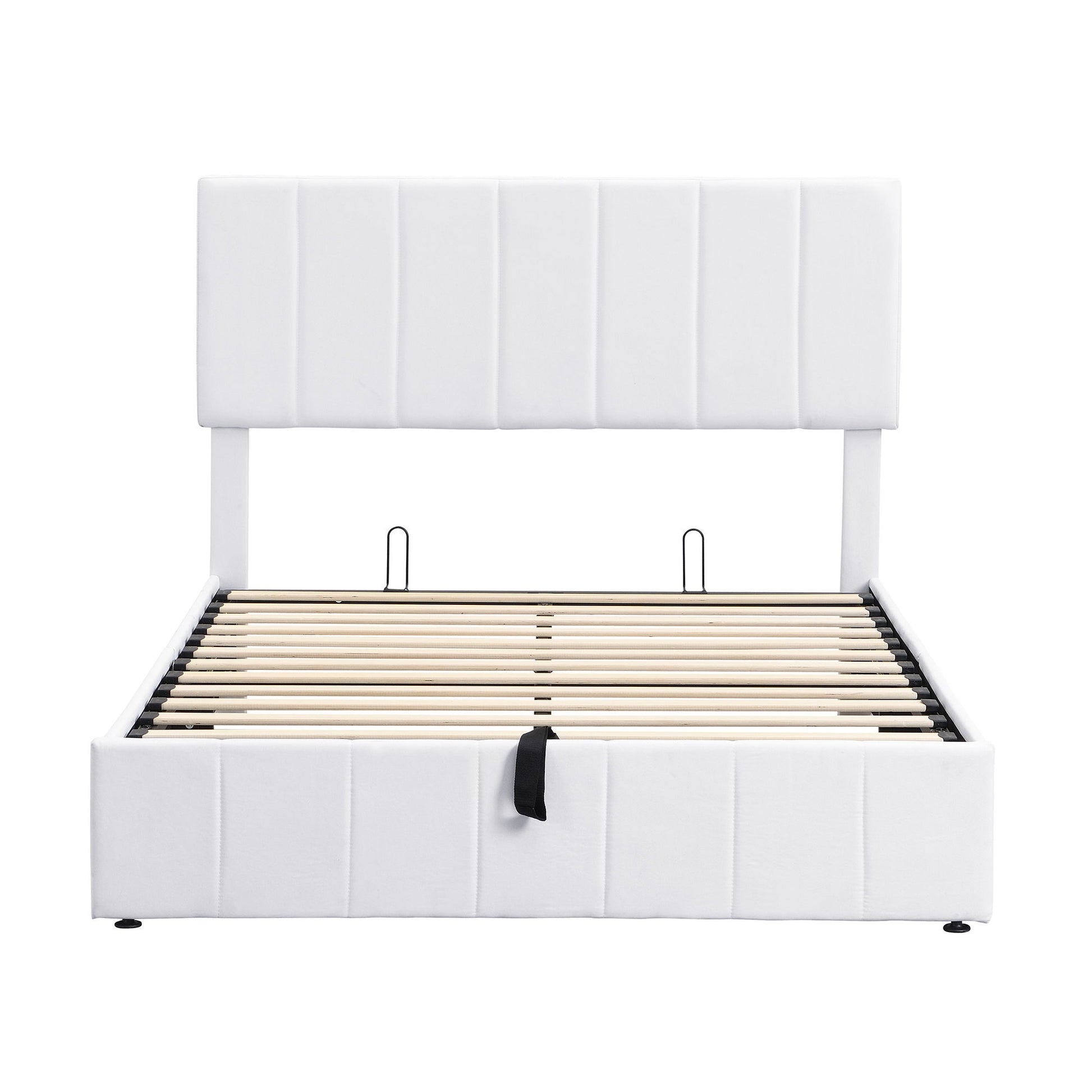Elegant Upholstered Platform Bed With Hydraulic Storage System - The Sleep Loft - Online Mattress Showroom NYC