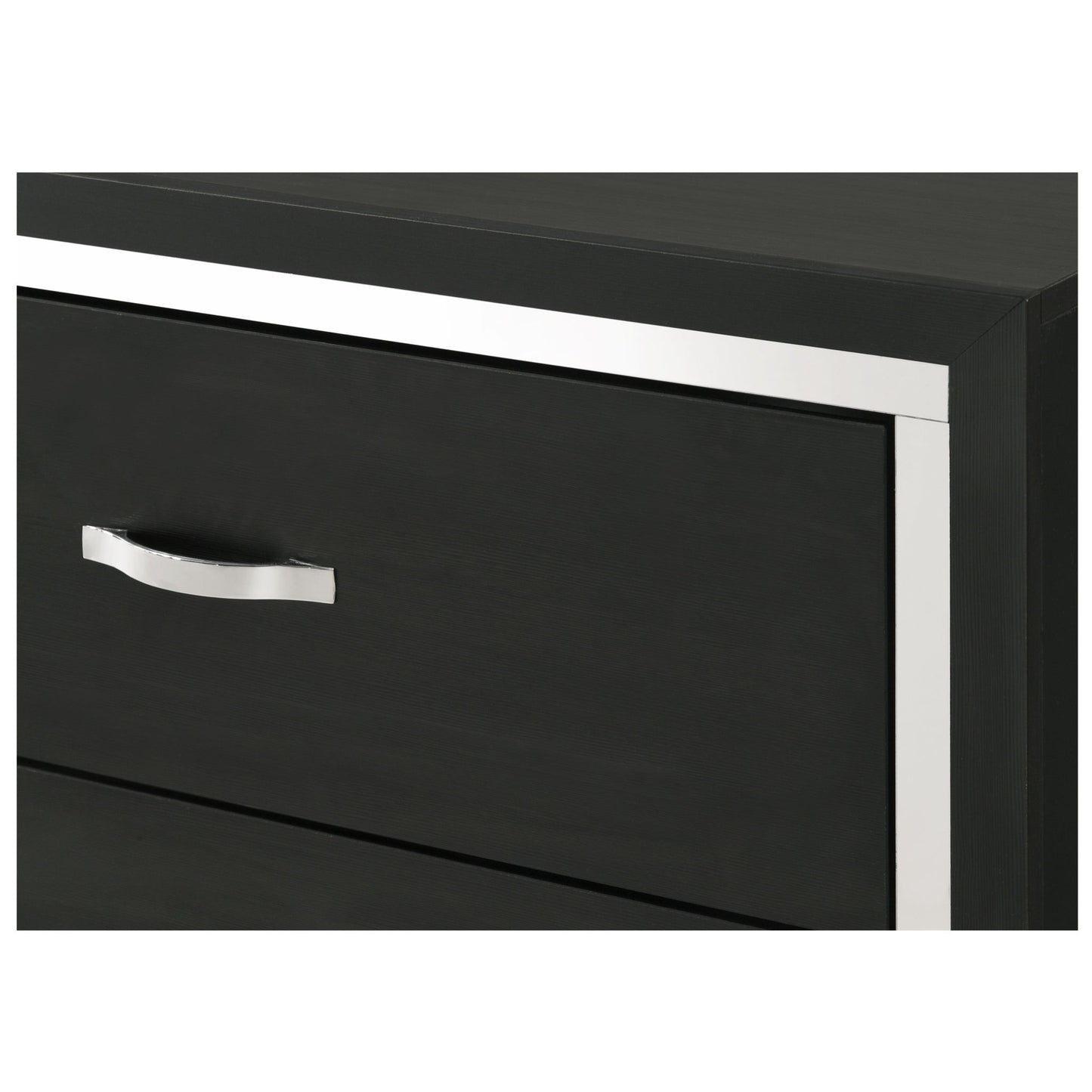 2 Drawer Bedroom Nightstand With Handles - Black - The Sleep Loft - Online Mattress Showroom NYC