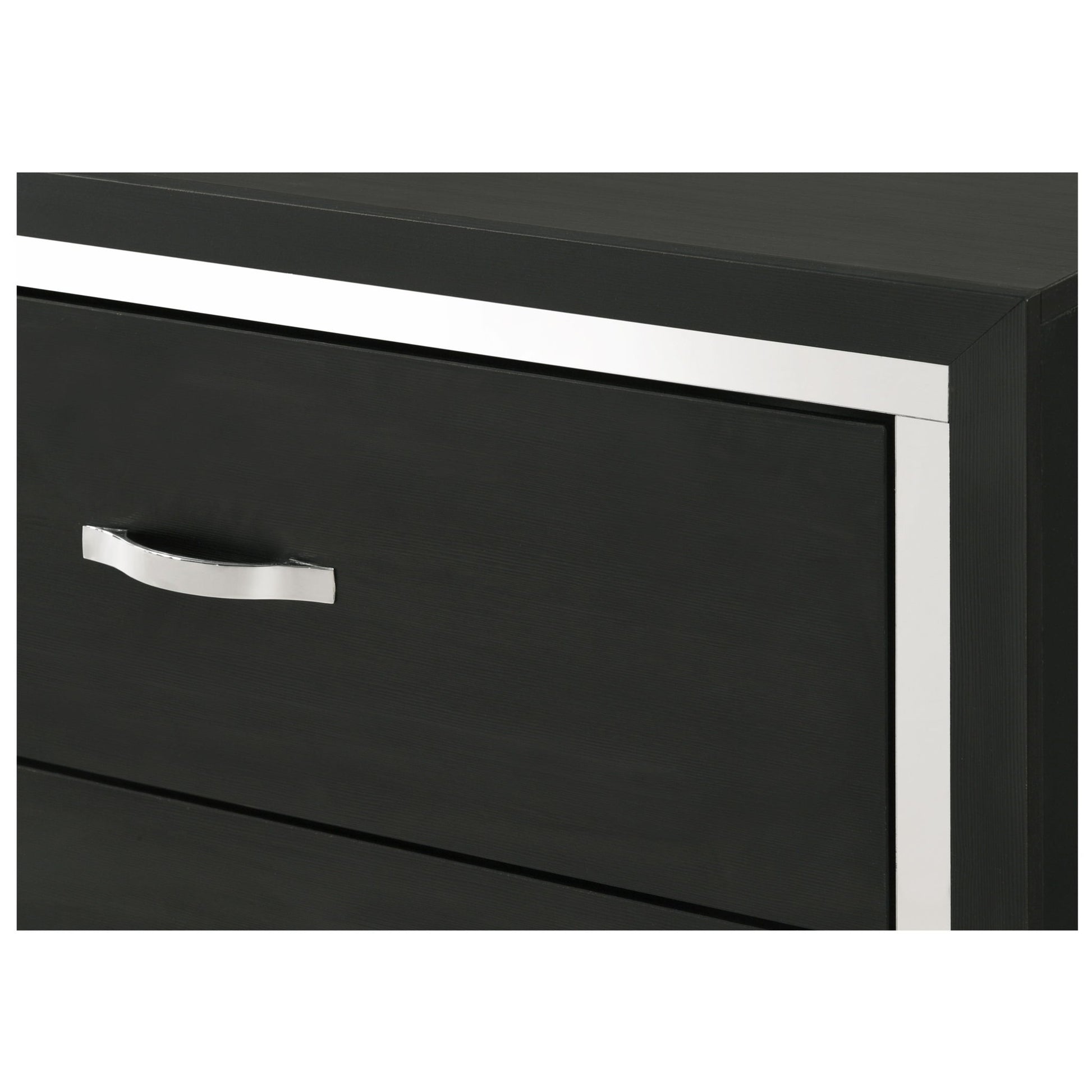 2 Drawer Bedroom Nightstand With Handles - Black - The Sleep Loft - Online Mattress Showroom NYC