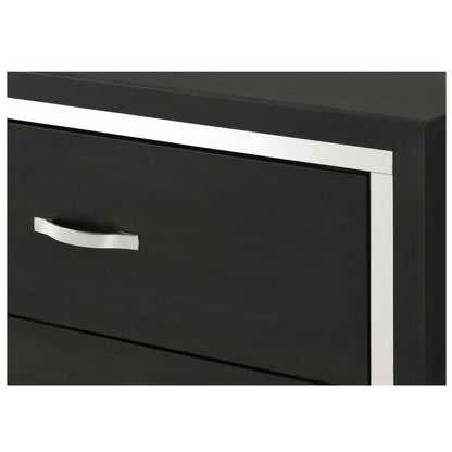 2 Drawer Bedroom Nightstand With Handles - Black - The Sleep Loft - Online Mattress Showroom NYC