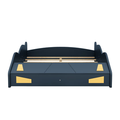 Race Car Shaped Platform Bed With Wheels And Storage - The Sleep Loft - Online Mattress Showroom NYC