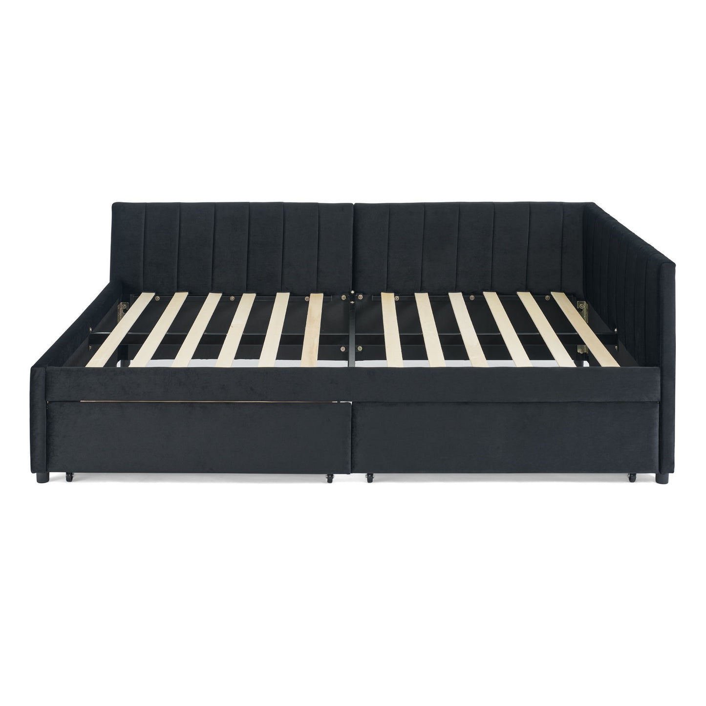 Upholstered Tufted Daybed Frame With Storage Drawers - The Sleep Loft - Online Mattress Showroom NYC