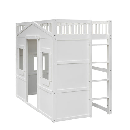 House Loft Bed With Ladder - The Sleep Loft - Online Mattress Showroom NYC