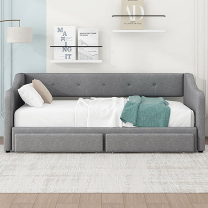Upholstered Daybed With 2 Drawers - The Sleep Loft - Online Mattress Showroom NYC