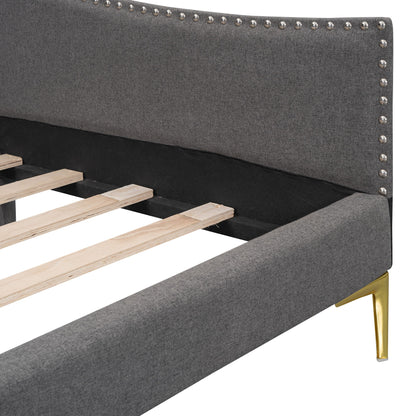 Upholstered Daybed With Headboard And Armrest, Support Legs - The Sleep Loft - Online Mattress Showroom NYC