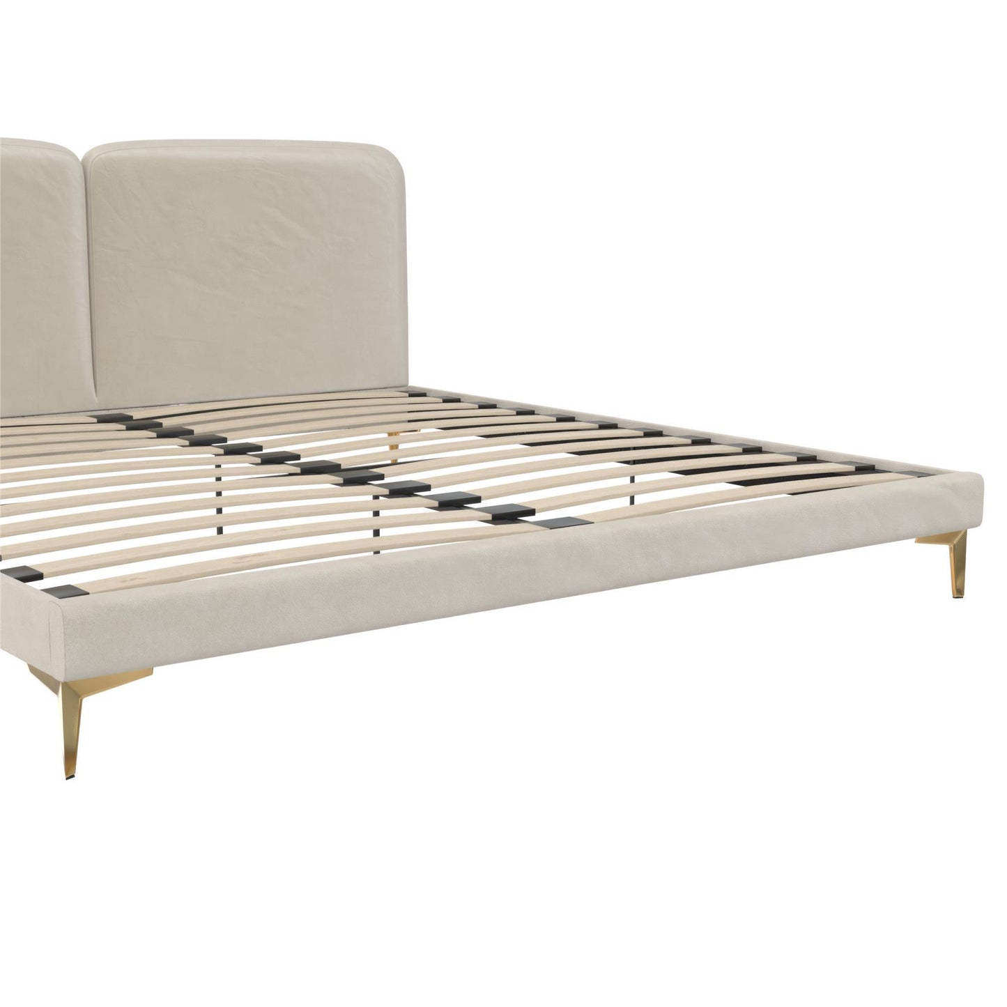 Coco - King Size Upholstered Bed - Ivory - The Sleep Loft - Online Mattress Showroom NYC