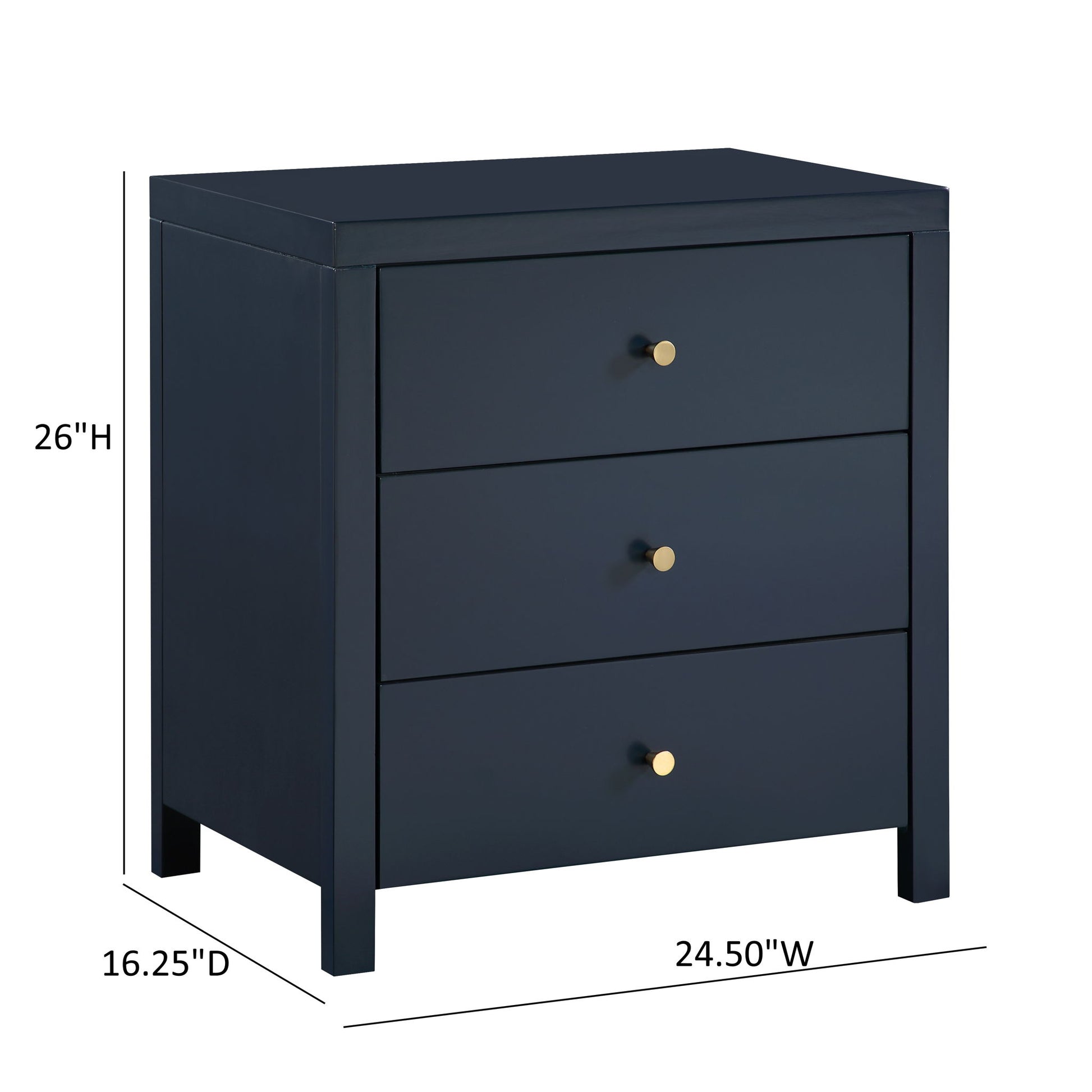 Nevarre - 3 Drawer Nightstand - The Sleep Loft - Online Mattress Showroom NYC