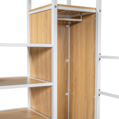 Loft Bed With Built In Work Station, Wardrobe, Storage Staircase And LED - The Sleep Loft - Online Mattress Showroom NYC