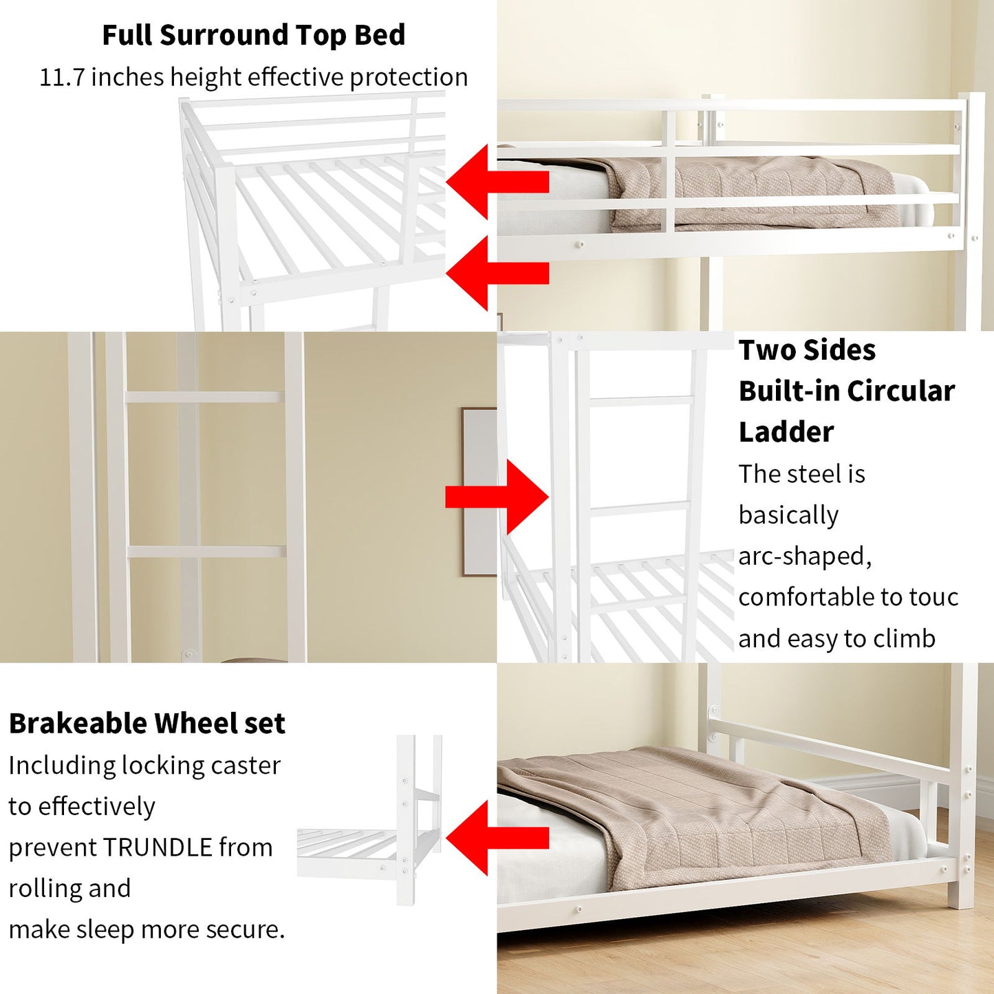 Bunk Bed With Noise Reduction And Safety Guardrail - The Sleep Loft - Online Mattress Showroom NYC