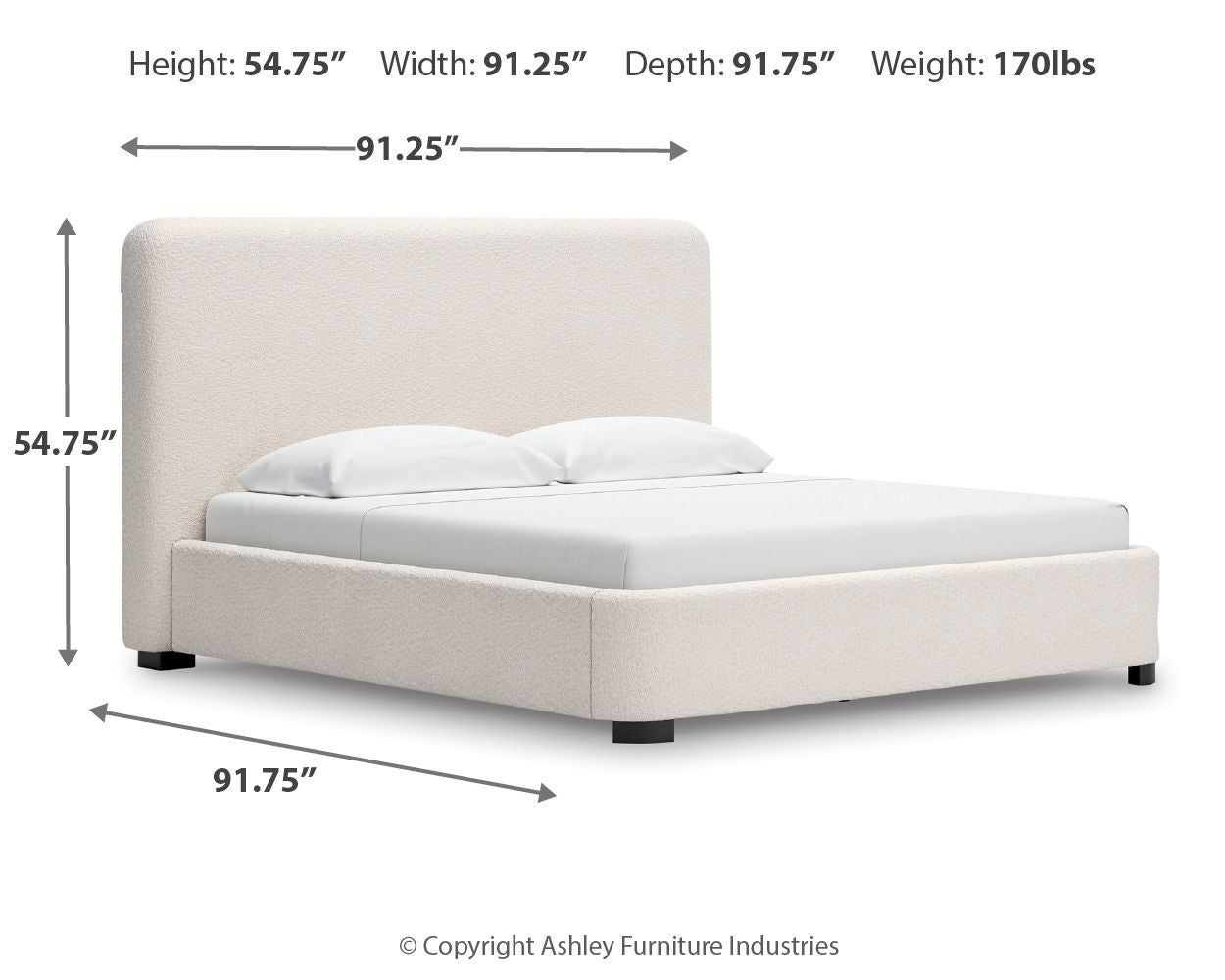 Brintstreet - King Upholstered Bed - Beige - The Sleep Loft - Online Mattress Showroom NYC